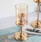 Aluminium Candle Holder Stand , Round Curved Nordic Candlestick