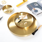 Rustproof Gold 10x10cm Metal Jewelry Tray Mirror Polishing