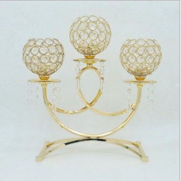 Decorative Corrosion Resistant H350mm Metal Candle Holders